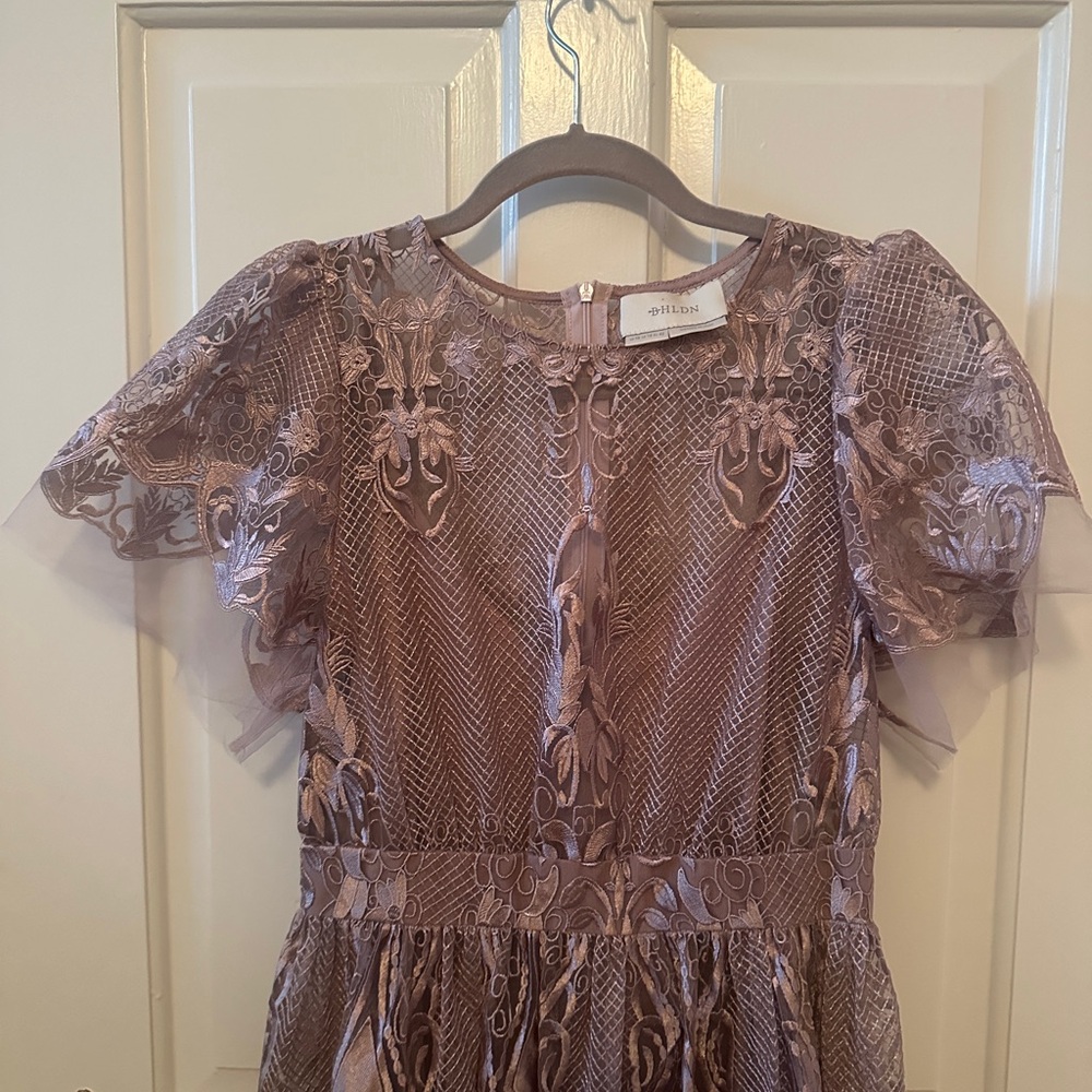 BHLDN Vivica Lace Midi Dress in Lavender - Picture 7 of 8